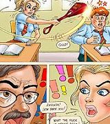 Alian comix Nude toon comics Glass art pieces