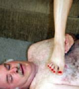 Emily doll feetjob Dominatrix footjob Ice blue footjob