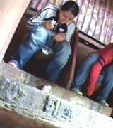 Woman pisss hog Outdoor pissing Weird smelling pee