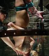 Naked bondagepose Ropes on tits Rope take8